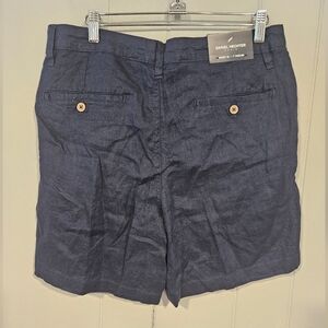 Daniel Hechter Paris 100% Linen Mens Blue Shorts Size 32 Casual Classic Soft NWT
